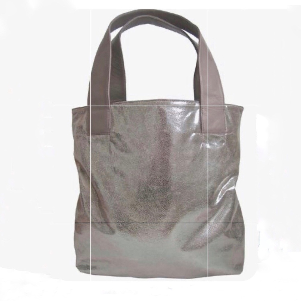 Michelle Vale Day to Night Metallic Leather Tote